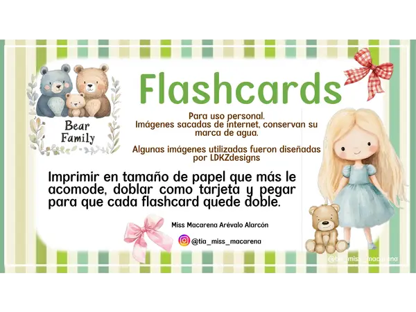 Goldilocks and the three bears flashcards