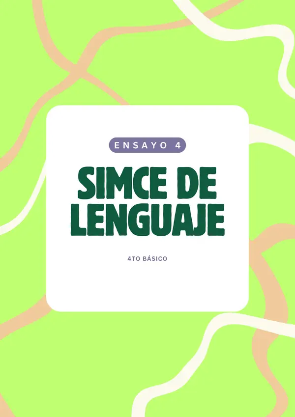 Ensayo SIMCE N°4: De leyendas mágicas a crónicas de Valparaíso