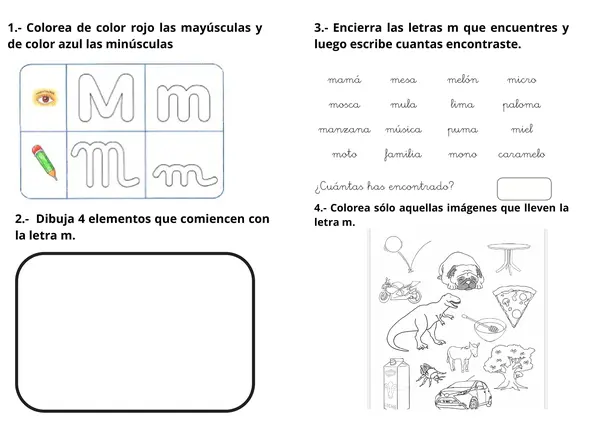 pack de guias letras m-l-p-s