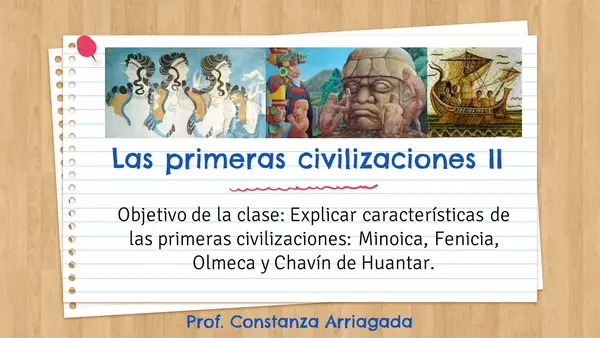 CLASE PRIMERAS CIVILIZACIONES II: MINOICOS, FENICIOS, OLMECAS Y CHAVÍN DE HUANTAR