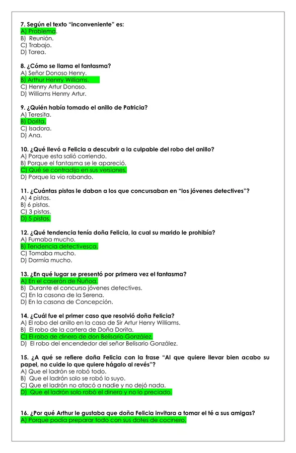 Prueba Lectura - Mi querido fantasma