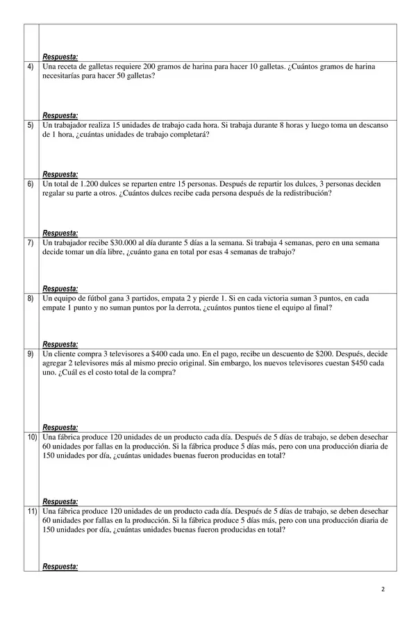 GUÍA DE PROBLEMAS DE APLICACIÓN DE NÚMEROS NATURALES Y PROPIEDADES DE ADICIÓN Y MULTIPLICACIÓN 