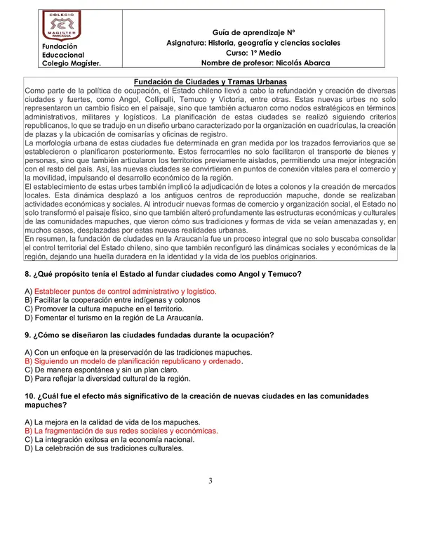 La ocupación de la araucania y la política de Estado