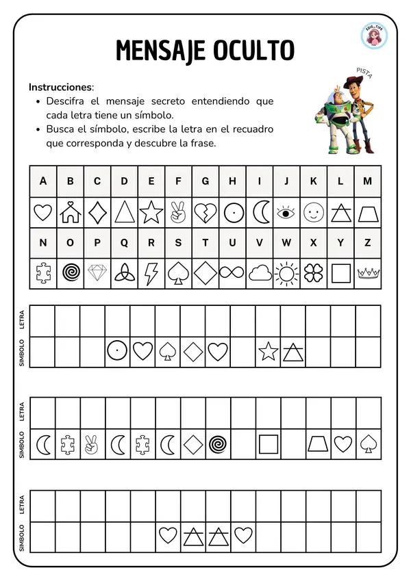 10 ACTIVIDADES - MENSAJE OCULTO