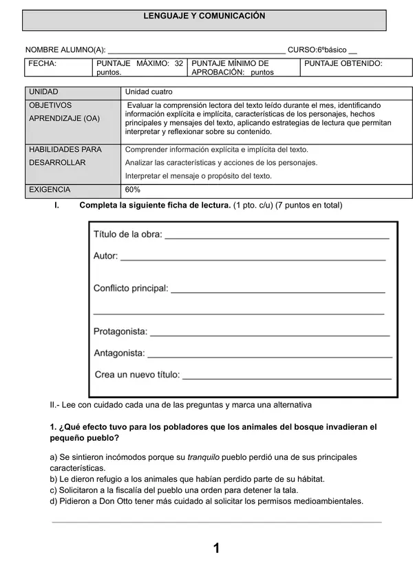 Prueba la Guerra del bosque. 