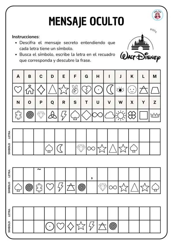 10 ACTIVIDADES - MENSAJE OCULTO