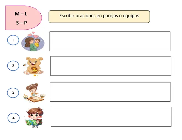 Escritura imágenes 1° básico