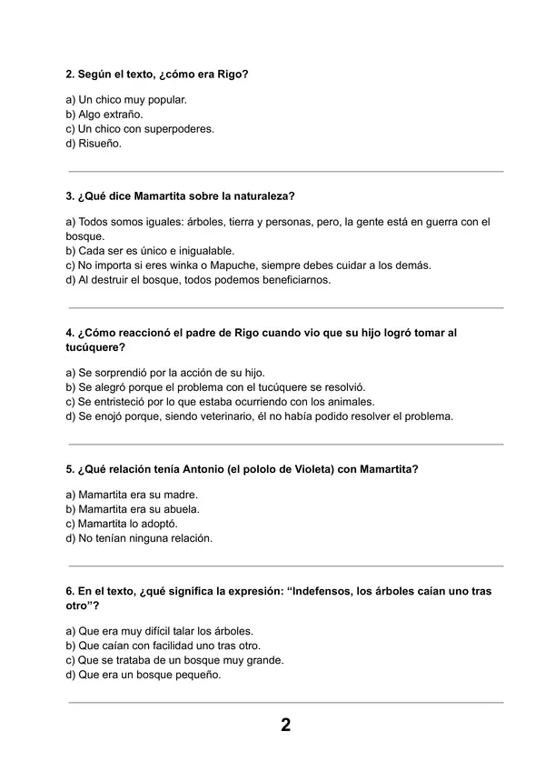 Prueba la Guerra del bosque. 