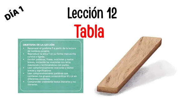 Leccion 12 Tabla parte 2 Mayusculas Método Matte