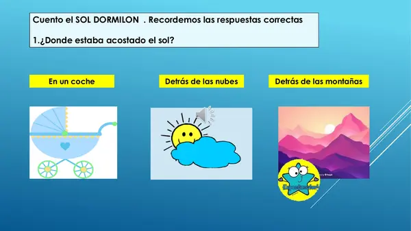 CUENTO: EL SOL DORMILON (PPT COMPRENSIÓN LECTORA)