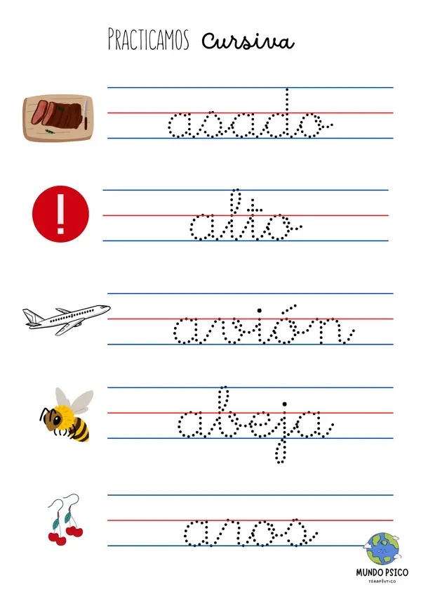 Practicamos Caligrafía - Cursiva