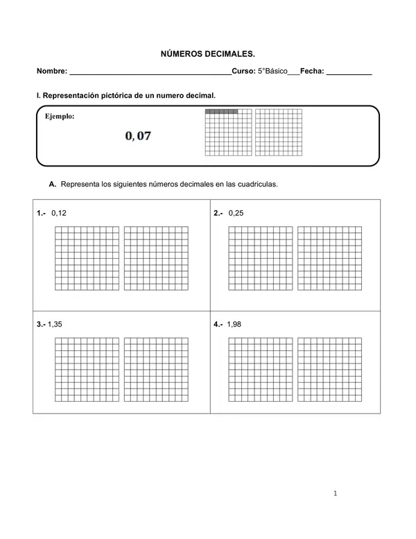 GUIA DE ESTUDIO: NÚMEROS DECIMALES