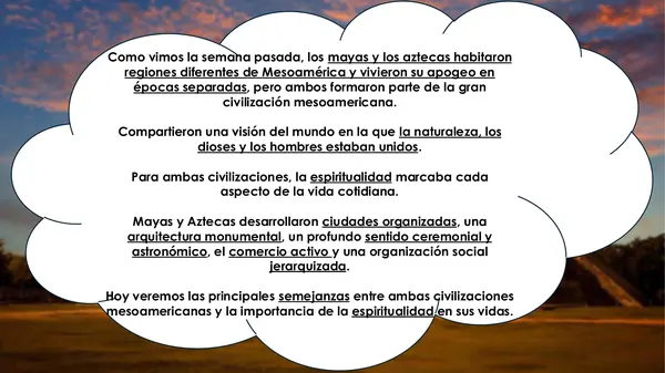 Características de las civilizaciones maya y azteca