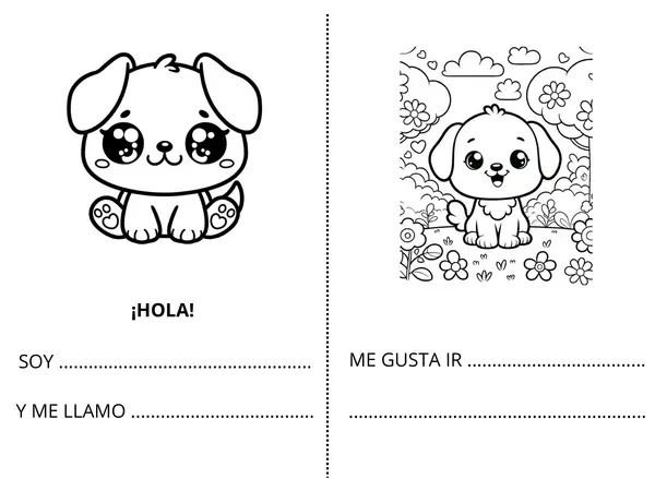 Crea tu primer libro de mini-historias: perro, gato y conejo