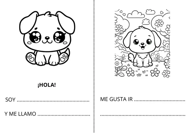 Crea tu primer libro de mini-historias: perro, gato y conejo