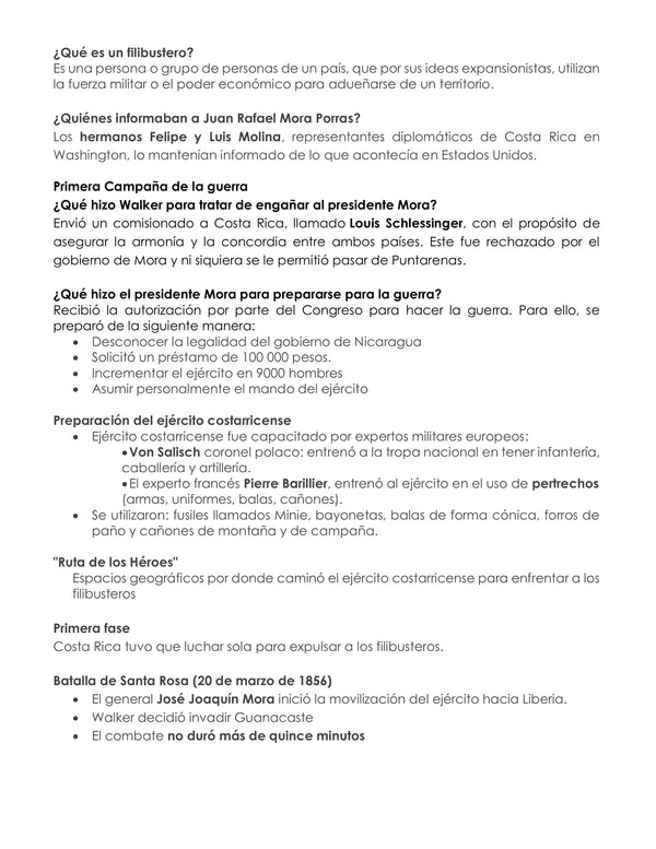 Resumen Camapaña Nacional de 1856