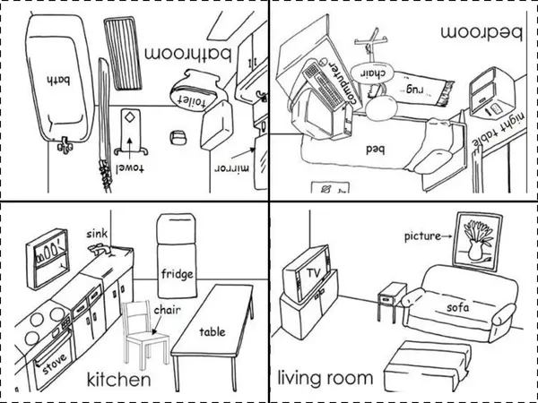 House and Furniture mini book