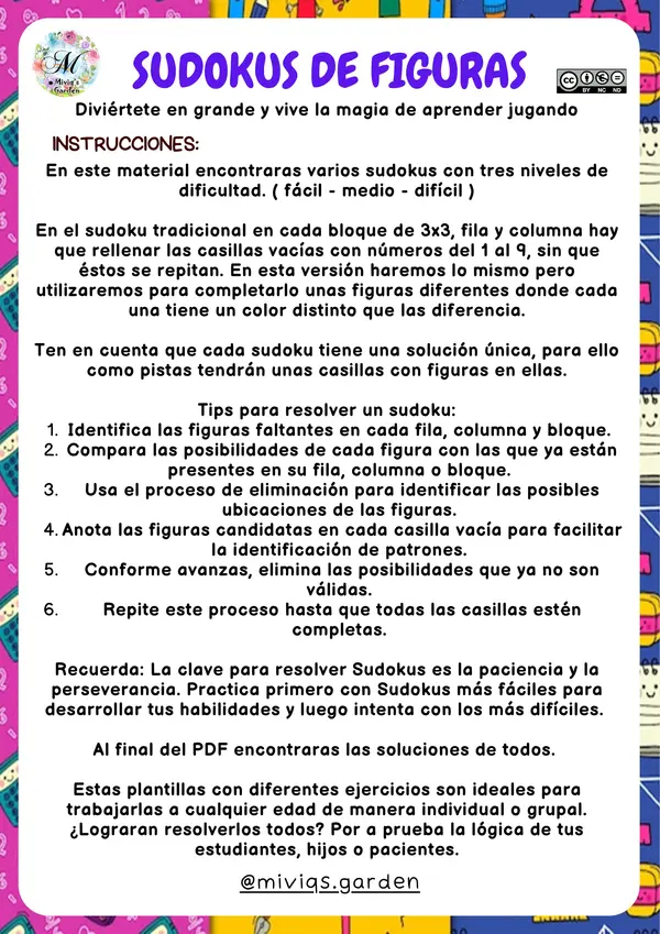   Sudokus de Figuras: Retos Matemáticos