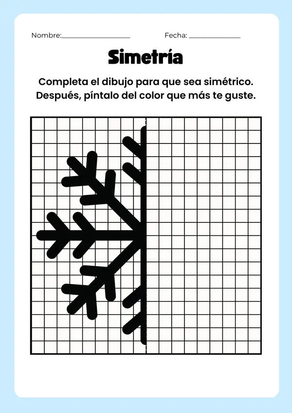 Fichas para ejercitar la simetría con temática de Navidad