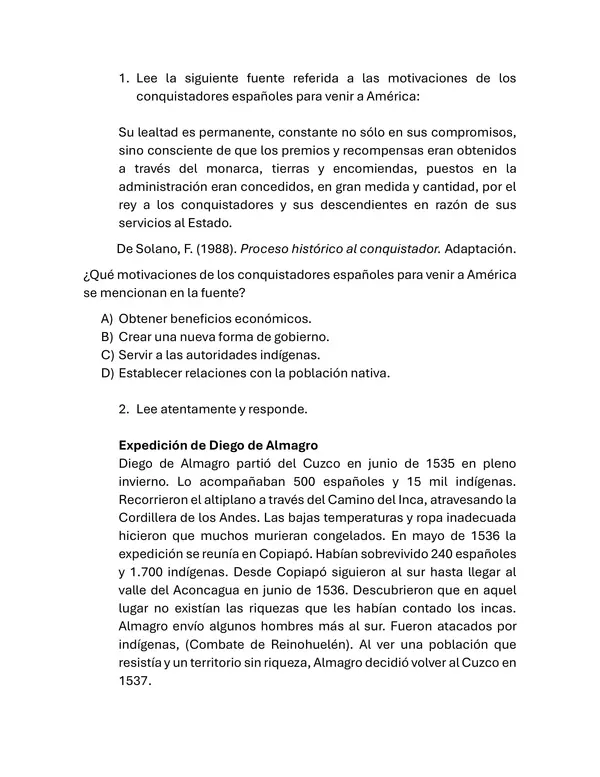 Ensayo Examen libre de Historia, 5° básico