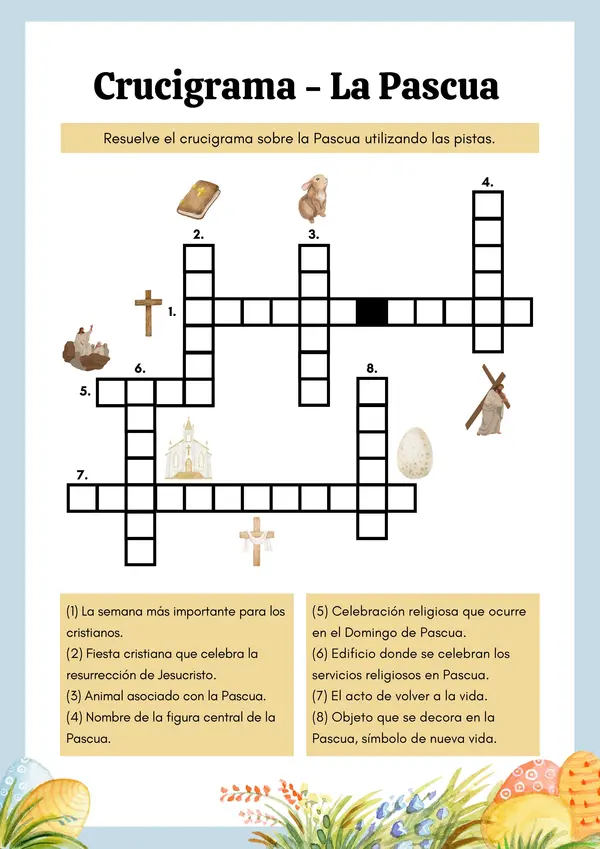 Crucigrama Pascua