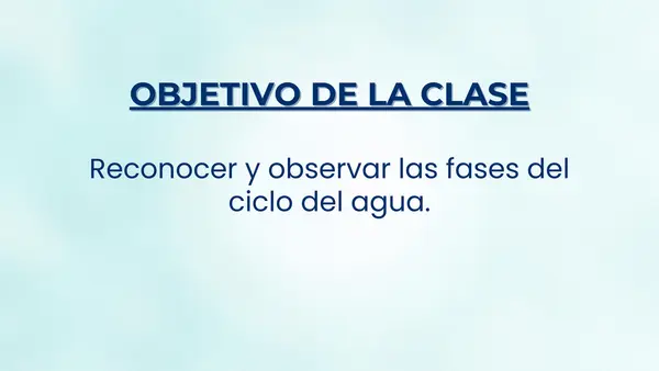 PPT: El ciclo del agua 