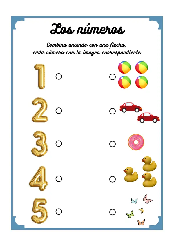 Guía, cuadernillo con actividades sobre Los números - En español