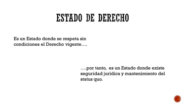 El Estado de Derecho