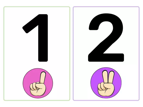 Tarjetas con números del 1 al 10