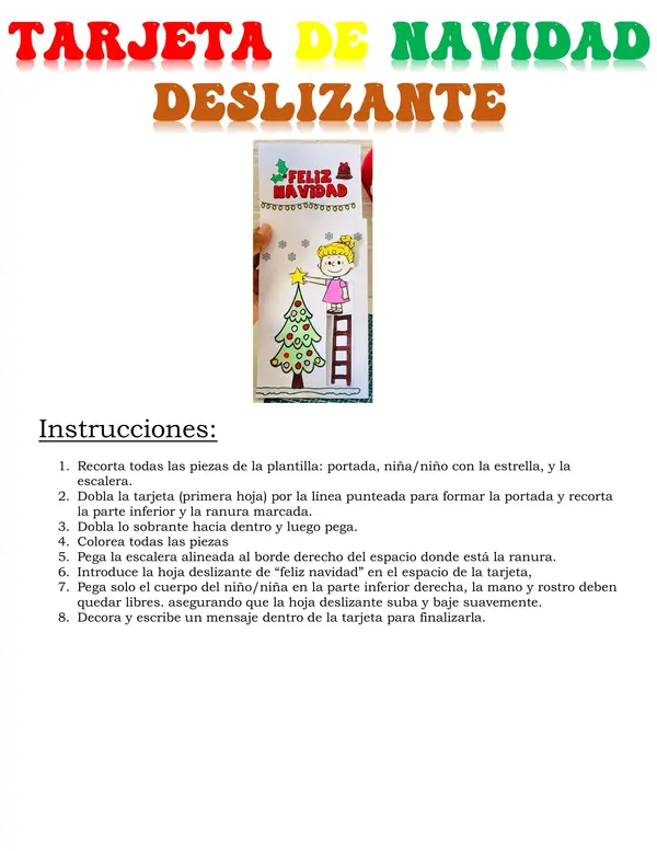 TARJETA NAVIDEÑA DESLIZABLE