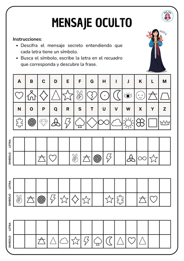 10 ACTIVIDADES - MENSAJE OCULTO
