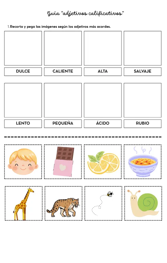 Guía de adjetivos calificativos
