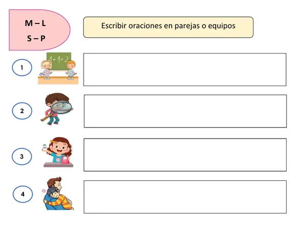 Escritura imágenes 1° básico