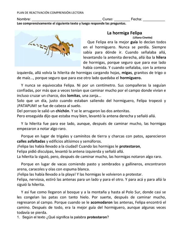La hormiga Felipa