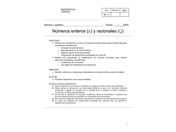 Números enteros (𝕫) y racionales (𝚀)