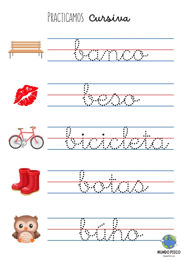 Practicamos Caligrafía - Cursiva