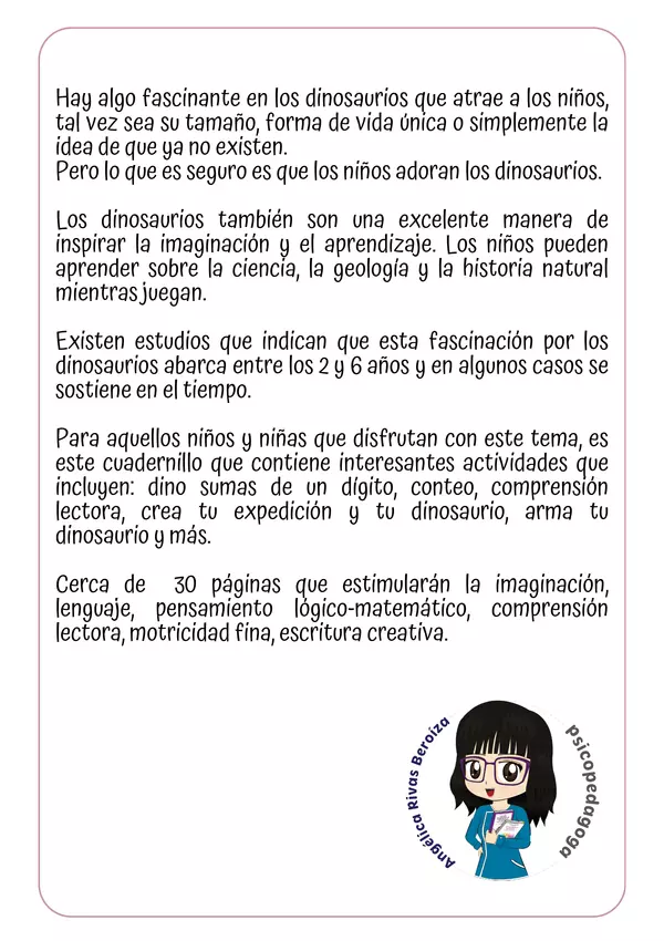 Libro de Actividades Los Dinosaurios.