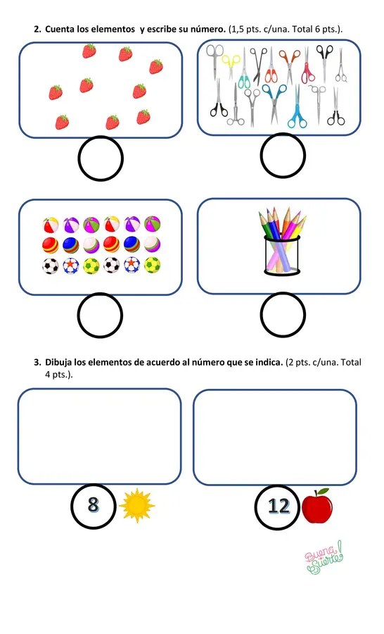 Prueba Unidad 1 de matemática Primero básico.