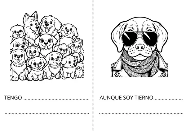 Crea tu primer libro de mini-historias: perro, gato y conejo