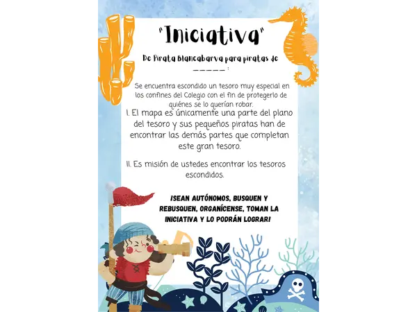 Búsqueda del tesoro – Trabajo en equipo