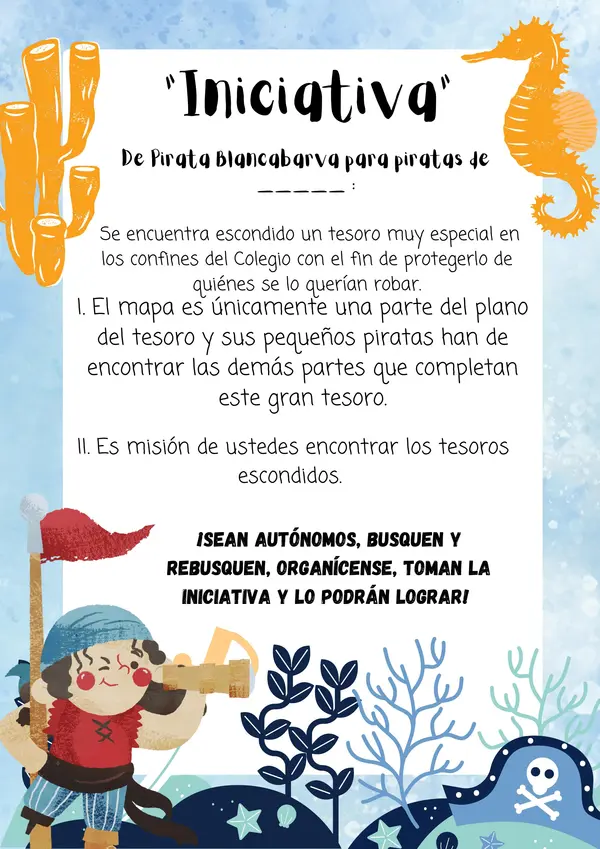 Búsqueda del tesoro – Trabajo en equipo
