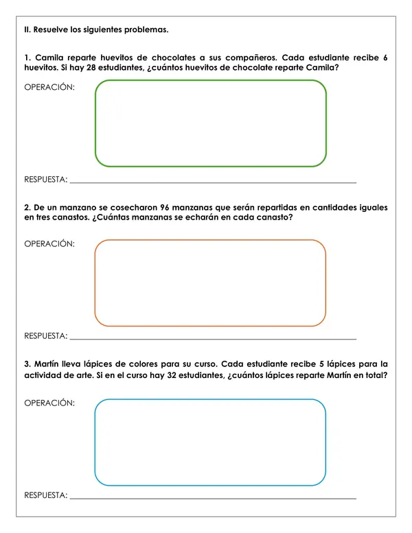 Guía de trabajo - División con cociente