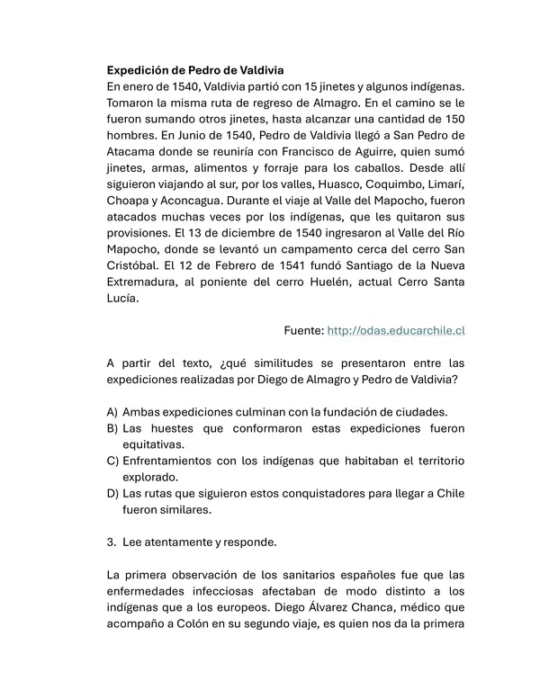 Ensayo Examen libre de Historia, 5° básico