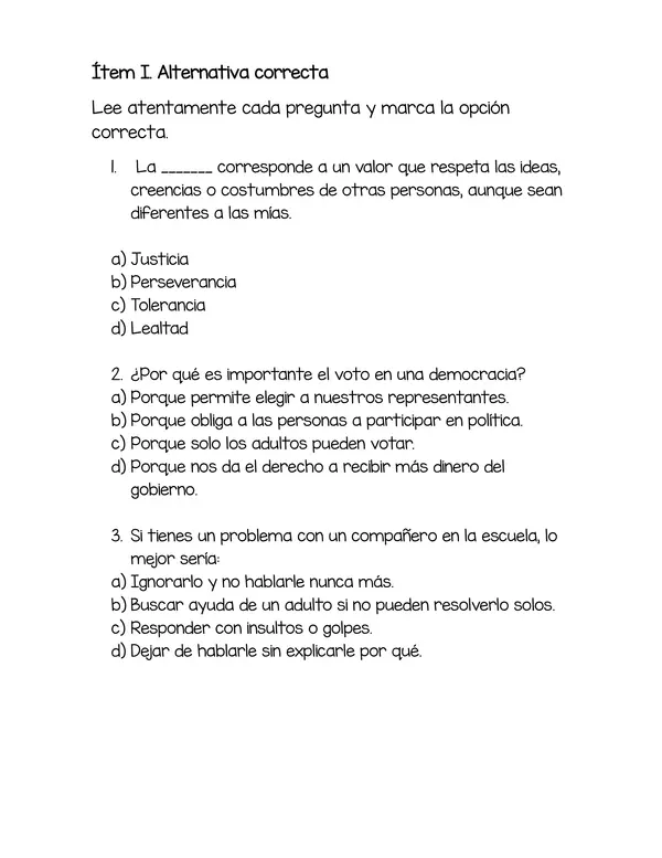 Test "Participando en comunidad"