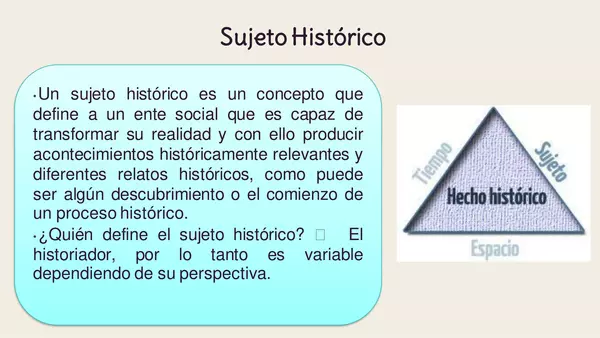 CLASE CONCEPTO DE SUJETO HISTÓRICO