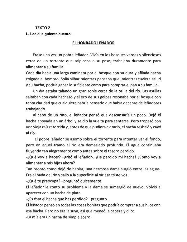 Prueba Lenguaje 4° Básico