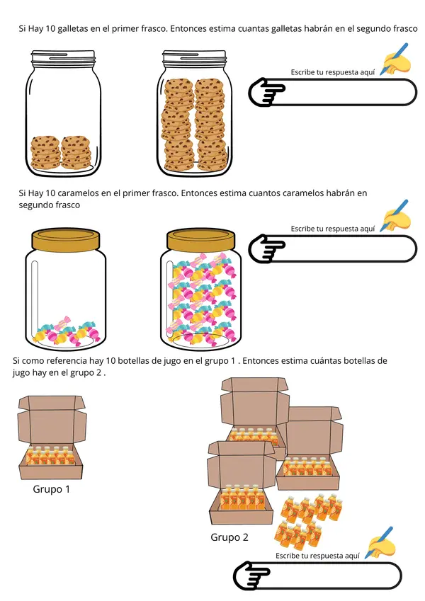 Estimar cantidades hasta el 100 