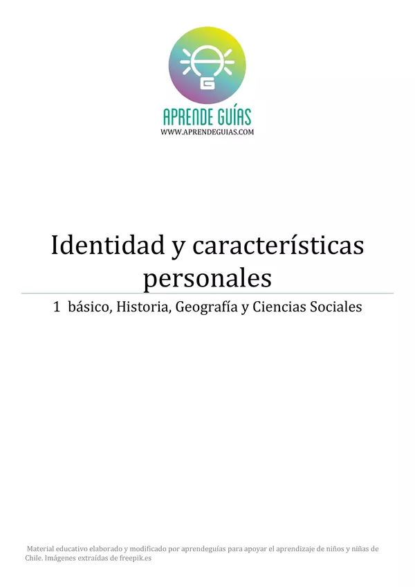 Identidad y características personales