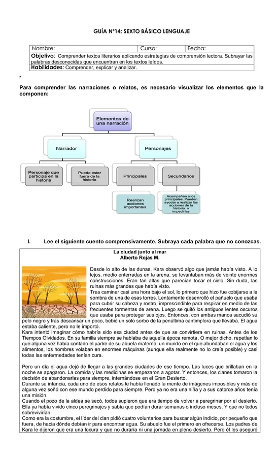 comprension lectora, textos literarios