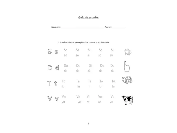 Guía de estudio: S-D-T-V